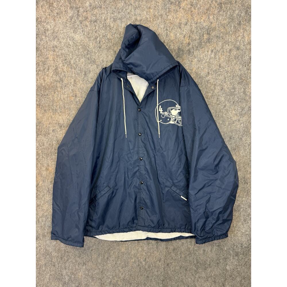 Vintage Gem Sportswear Jacket Men's XL Lancers Football 80s Fleece Lined Hooded